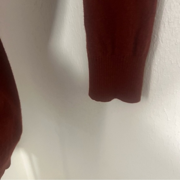 Banana Republic Men’s Large V-Neck 100% Extra Fine Merino Wool Sweater Sienna - Picture 4 of 11